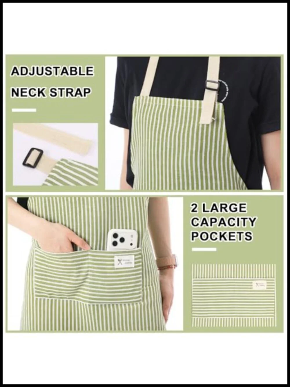 24 Cotton Blend Bib Aprons Set Adjustable Neck Strap Kitchen Cooking Unisex Bulk